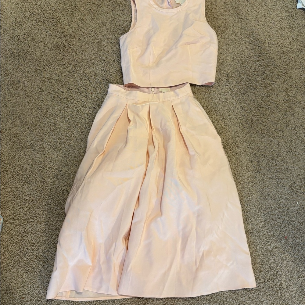 J. Crew Light Pink Satin Dress